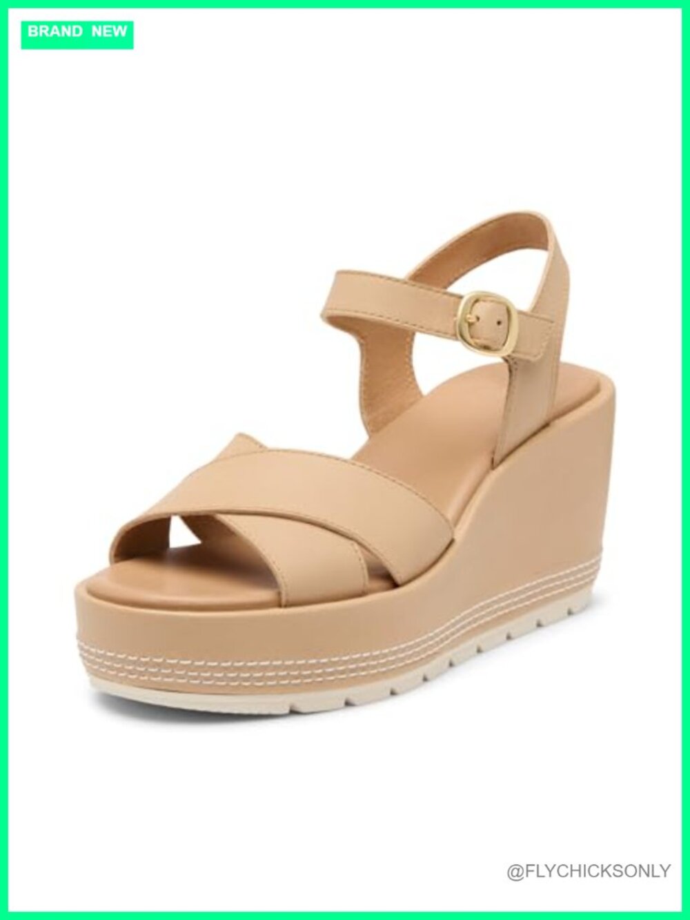Suede Wedge Ankle Strap Sandal with Buckle Adjustable Comfort Sole